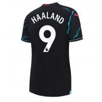 Fotballdrakt Dame Manchester City Erling Haaland #9 Tredjedrakt 2023-24 Kortermet